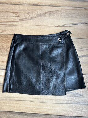 Forever 21 Black Leather Mini Skirt